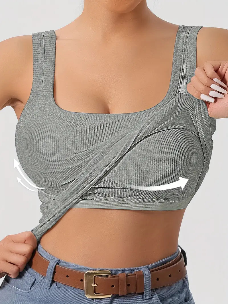 Klara™ -Top + Sujetador Integrado 2 en 1| Ajusta Realza y Moldea(Pack de 3 Tops)❤️