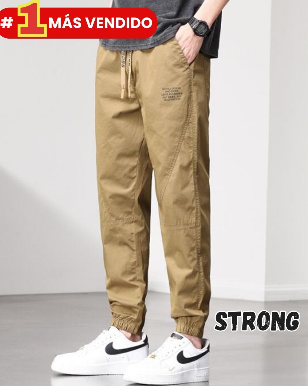 Strong® - Jogger Casual para Caballero Estilo Retro Americano | Envíos gratis