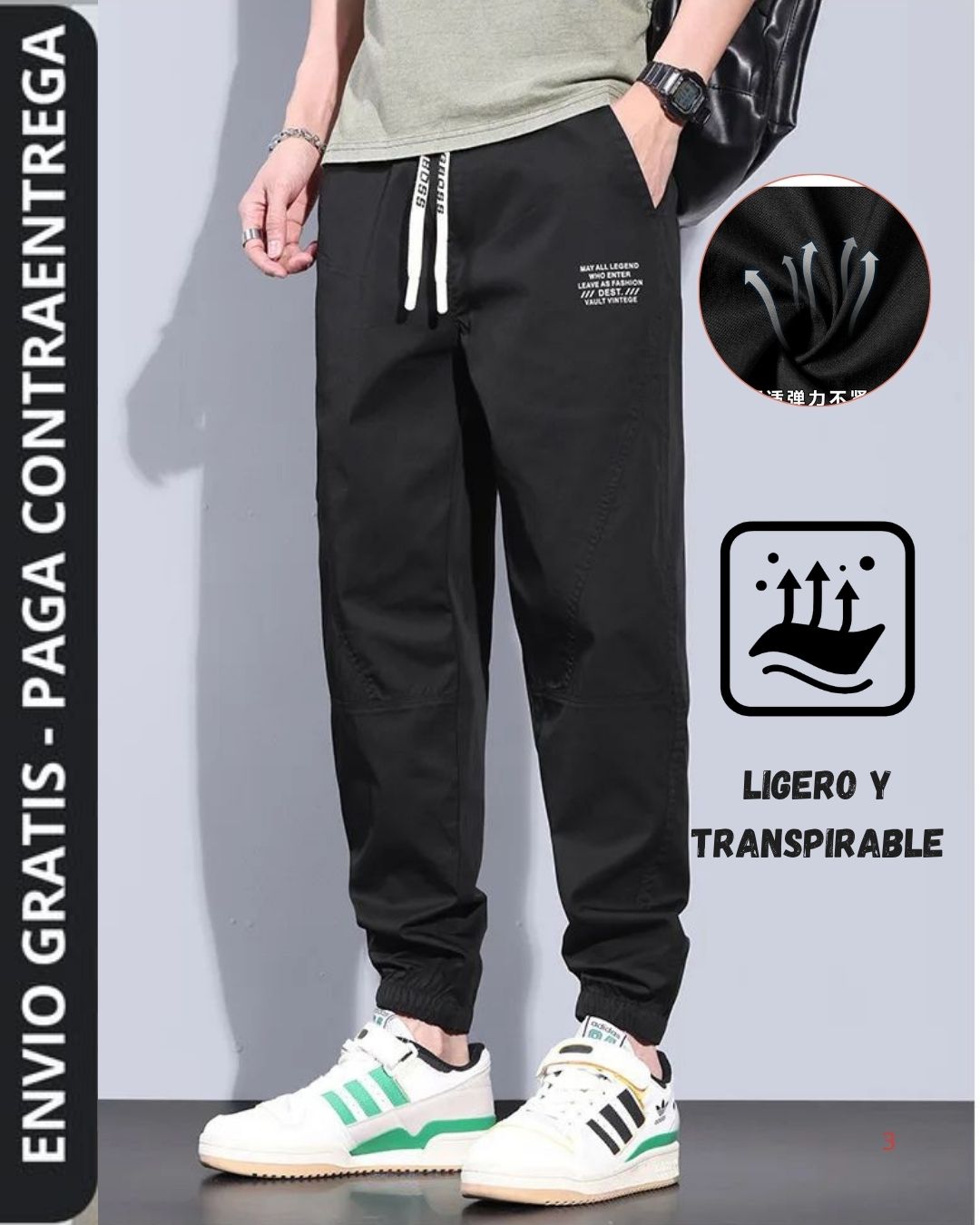 Strong® - Jogger Casual para Caballero Estilo Retro Americano | Envíos gratis