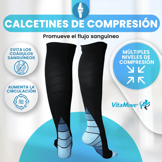 VITA MOVE - MEDIAS DE COMPRESION GRADUADA PARA CIRCULACION Y ALIVIO DIARIO PACK 2 X 1