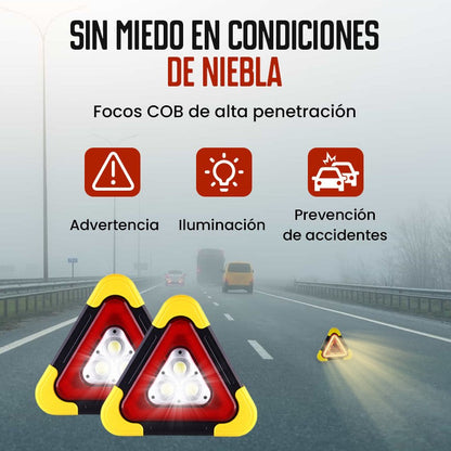 TriSafe Solar™ - Luz Solar de Emergencia  y Triangulo de Seguridad 2 en 1