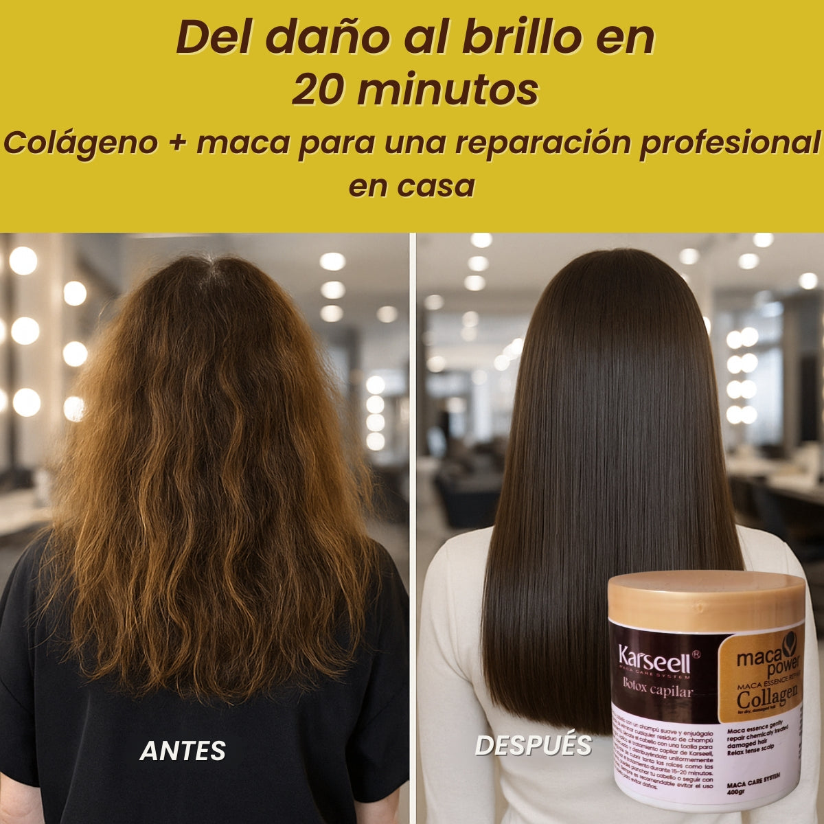 Karseell 🌟 Nutrición pura, brillo real 😍🔥 Mascarilla capilar