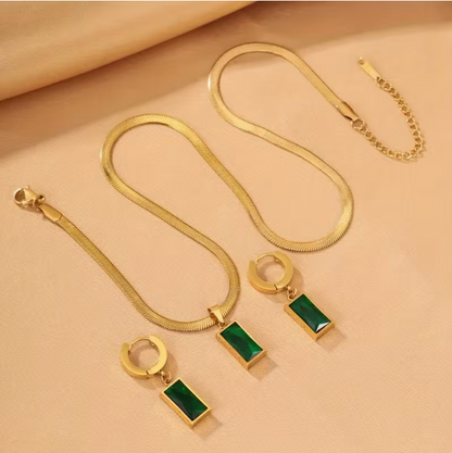 💎 Set Esmeralda Agata™ – Elegancia que Impone Presencia