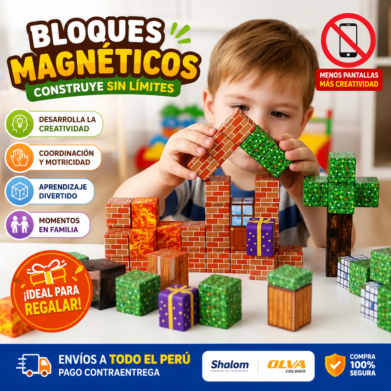 MineBlocks™ – Construye Sin Límites- Horas de juego real, sin pantallas📱