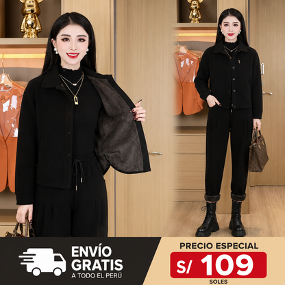 Conjunto Térmico Afelpado Mujer | Abrigo Premium para Invierno - Otoño