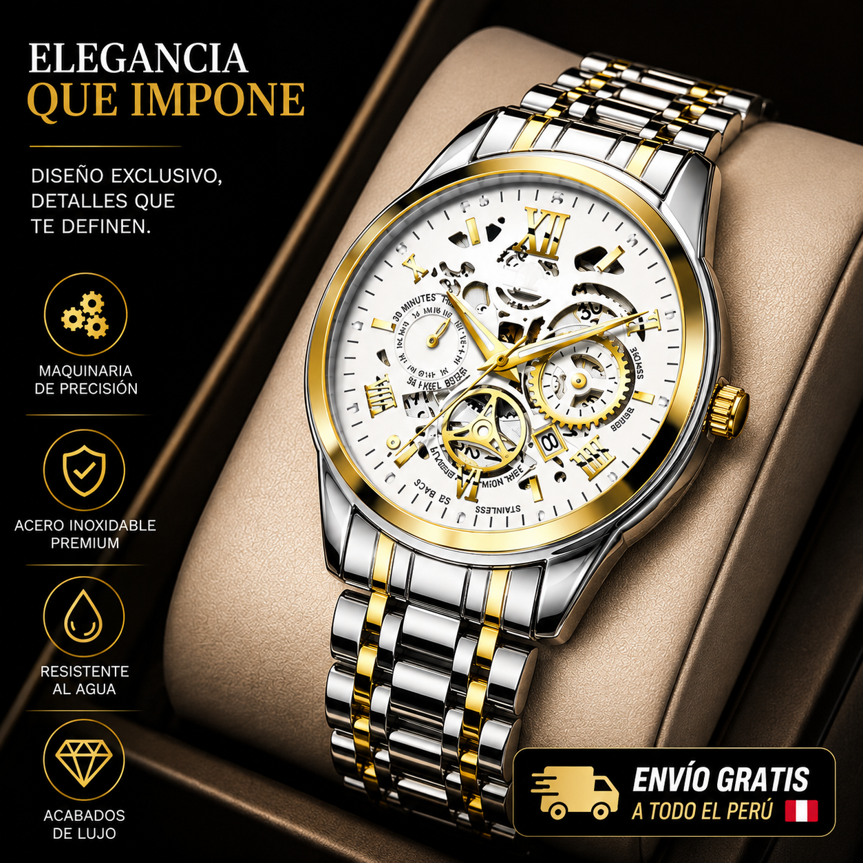 Black Phantom™ – Reloj Elegante que No Pasa Desapercibido