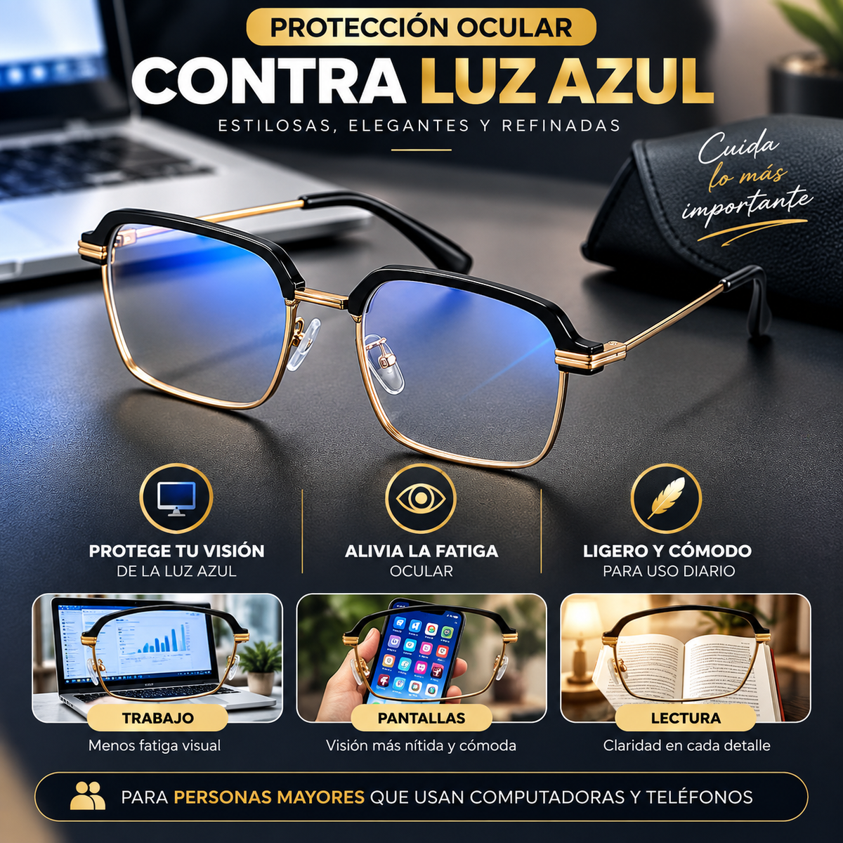 VisionPro™ | Lentes Multifocales Fotocromáticos con Protección de Luz Azul - Mejora tu visión😎