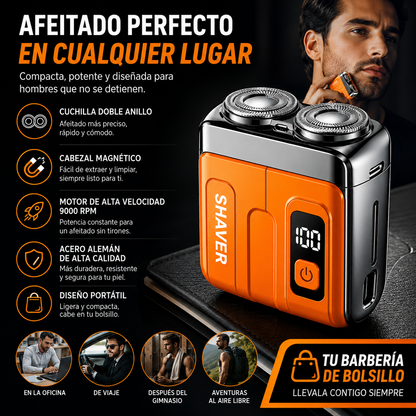 NanoShaver™ - Afeitadora Eléctrica de Acero Alemana - Afeitado Perfecto