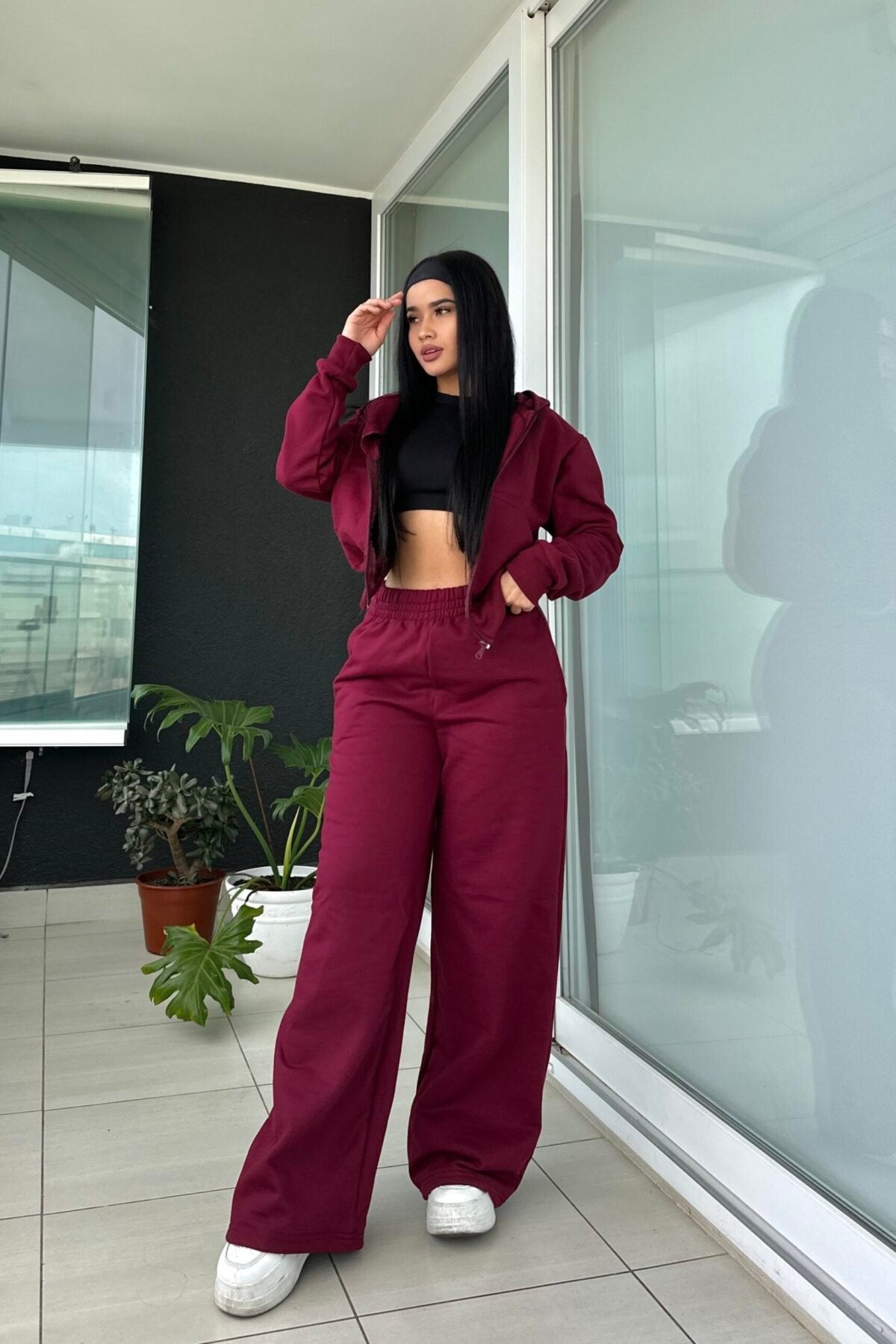 Set LESKA – Polerón Oversize + Buzo Palazzo | Estilo ZARA