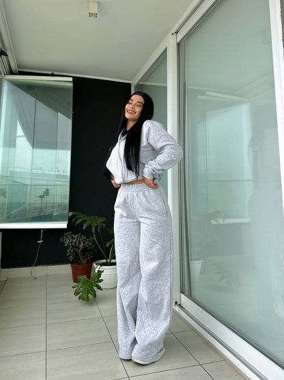 Set LESKA – Polerón Oversize + Buzo Palazzo | Estilo ZARA