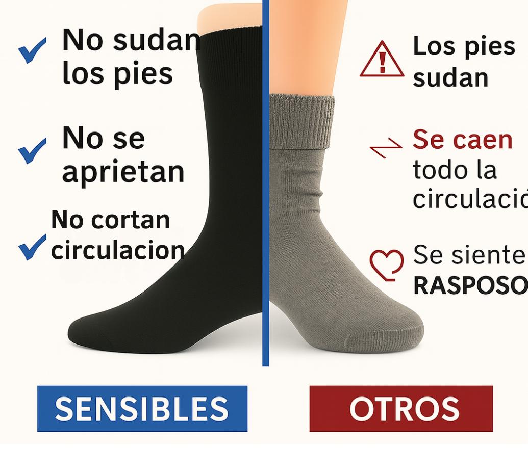Calcetines Premium Para Diabéticos Sin Costura - No Aprietan ni Dejan Marca (Pack 12 pares)