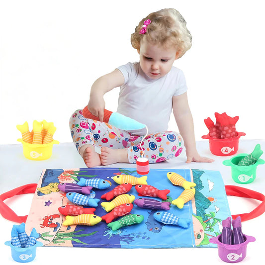 FishyFun Juego de pesca Montessori para aprendizaje temprano 🐟 + REGALO SORPRESA 🎁