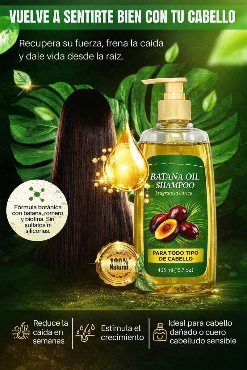 💆🏻‍♀️¡NUEVO! SHAMPOO Y ACEITE DE BATANA/ TRATAMIENTO CAPILAR🔥2X1