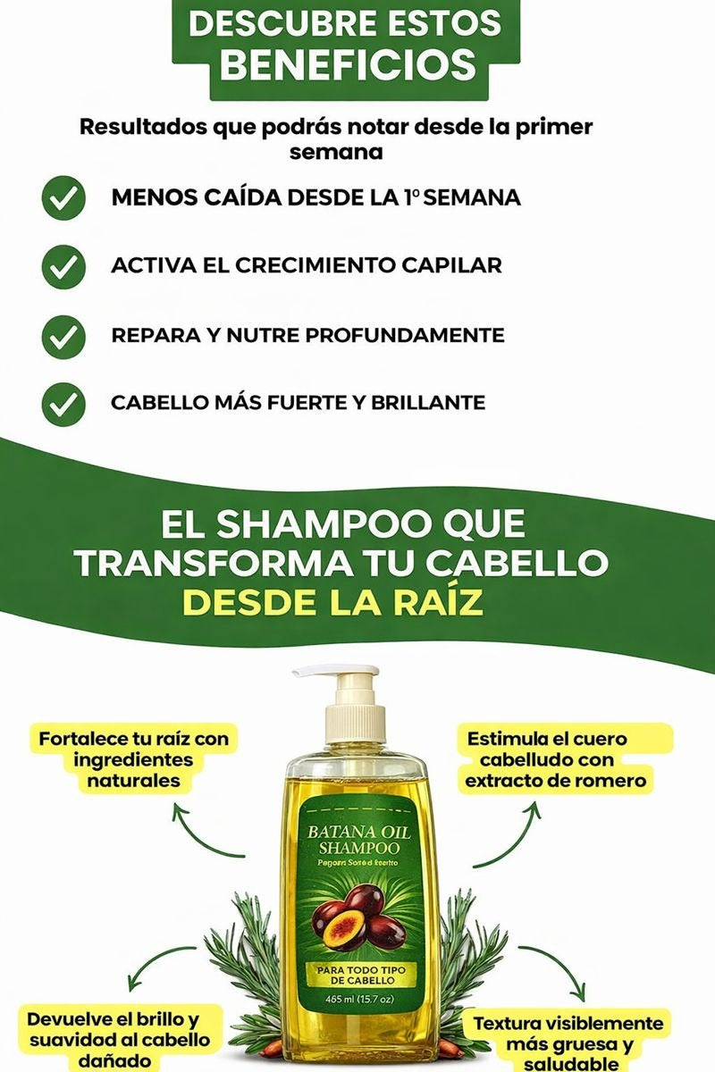 💆🏻‍♀️¡NUEVO! SHAMPOO Y ACEITE DE BATANA/ TRATAMIENTO CAPILAR🔥2X1