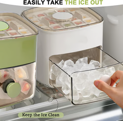 IceBox Pro – 🧊 Fabricador de Hielo Portátil con Tapa y Caja de Almacenamiento (48 cubos)