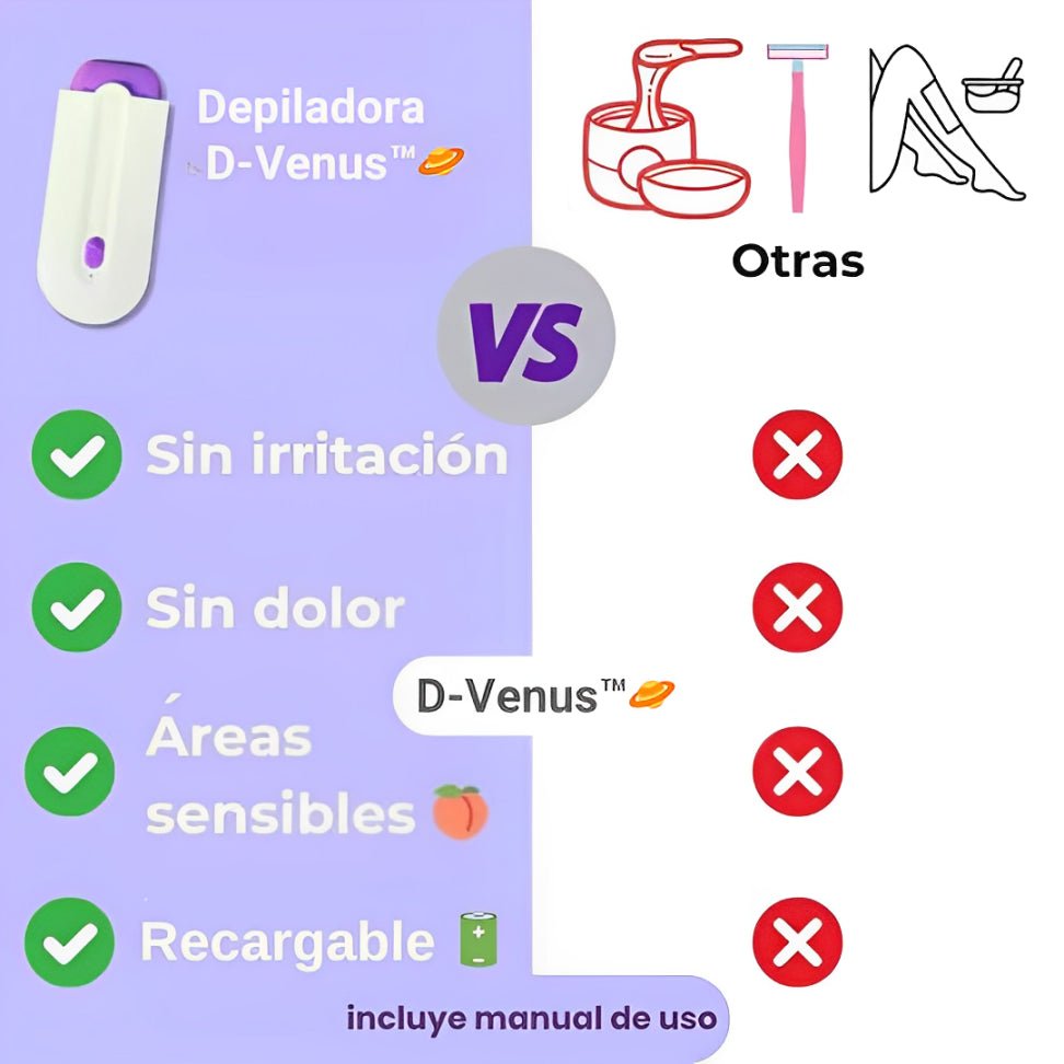 Depiladora Venus  - Quita vello de raiz y cuida tu piel + 2 regalos 🎁