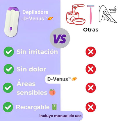 Depiladora Venus  - Quita vello de raiz y cuida tu piel + 2 regalos 🎁