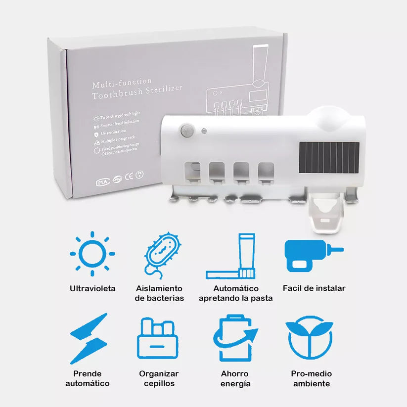 Esterilizador y Dispensador de Cepillos 2 en 1 – Limpieza y organización 💧