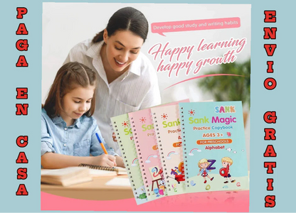 SET MONTESORI DE CALIGRAFIA x 4 libros.🎁ENVIO GRATIS🎁