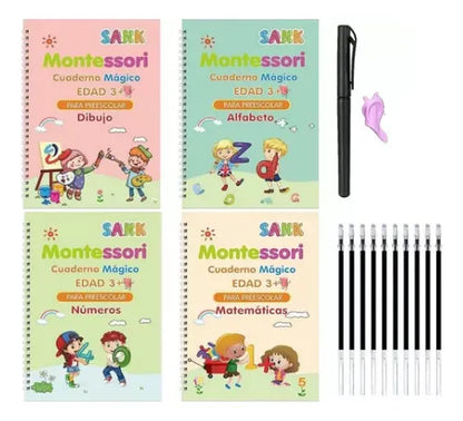 SET MONTESORI DE CALIGRAFIA x 4 libros.🎁ENVIO GRATIS🎁