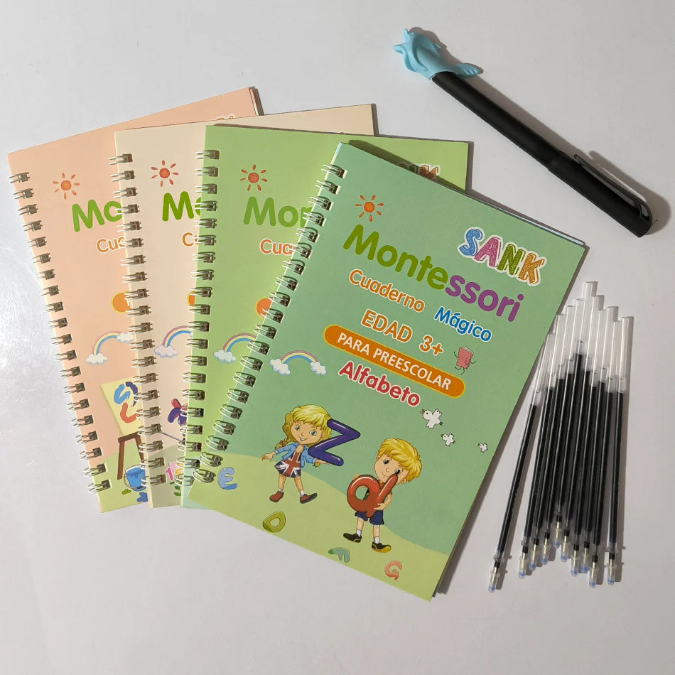 SET MONTESORI DE CALIGRAFIA x 4 libros.🎁ENVIO GRATIS🎁