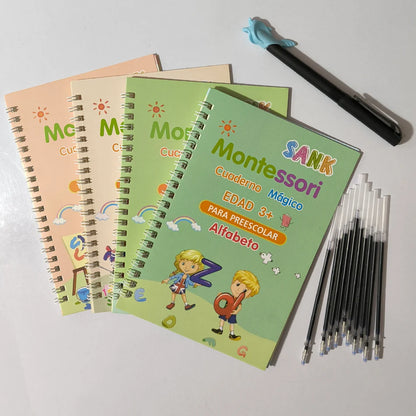 SET MONTESORI DE CALIGRAFIA x 4 libros.🎁ENVIO GRATIS🎁