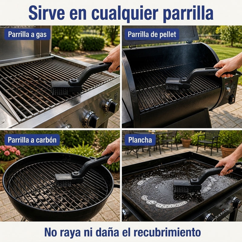 🥇 GrillClean Pro™ Cepillo Electrico - Limpia tu parrilla en segundos”